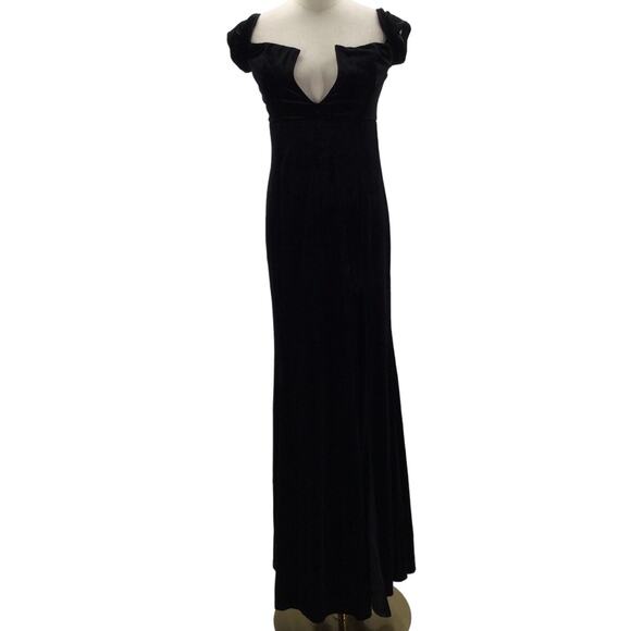 Lulu's Black Off-Shoulder Maxi Dress - Picture 2 of 9